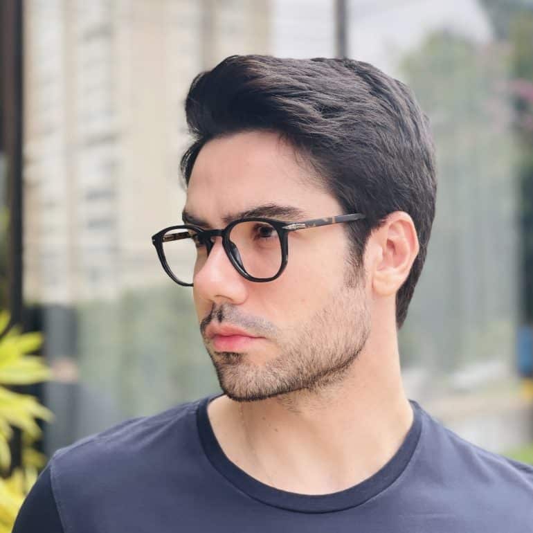 safine com br oculos 2 em 1 clip on masculino quadrado preto fosco thales 5