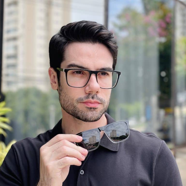 safine com br oculos 2 em 1 clip on masculino quadrado preto gael 1