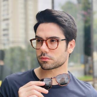 safine com br oculos 2 em 1 clip on masculino quadrado tartaruga thales 2