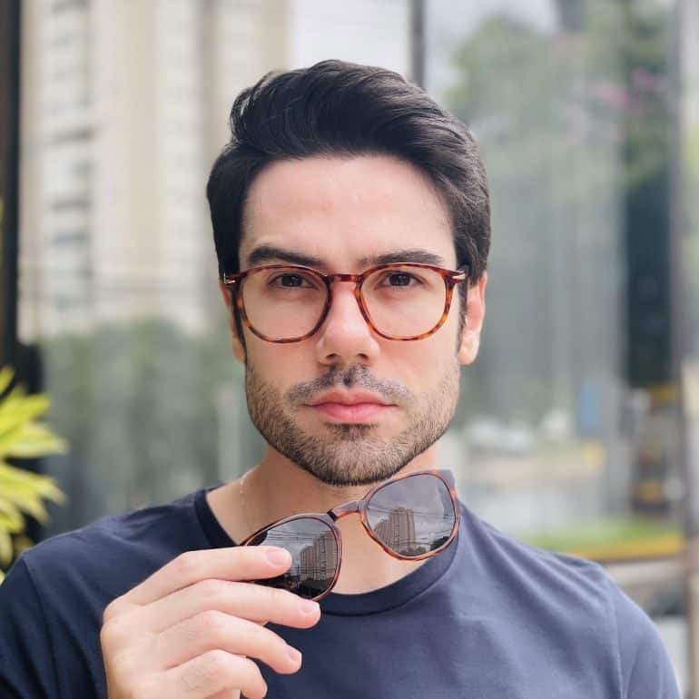 safine com br oculos 2 em 1 clip on masculino quadrado tartaruga thales