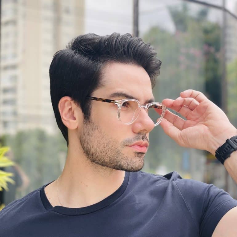 safine com br oculos 2 em 1 clip on masculino quadrado transparente thales 4