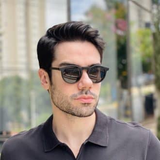 safine com br oculos 2 em 1 clip on masculino redondo preto e marrom david 6