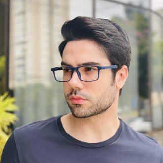 safine com br oculos 2 em 1 clip on masculino retangular azul roni 5