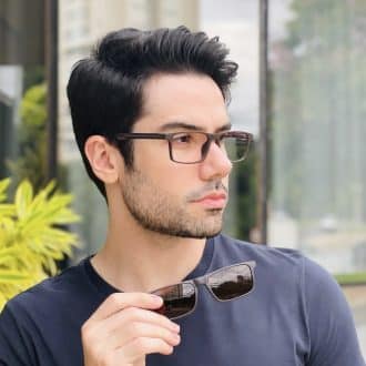 safine com br oculos 2 em 1 clip on masculino retangular marrom roni 1