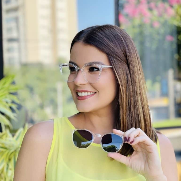 safine com br oculos 2 em 1 clip on redondo transparente taina 1