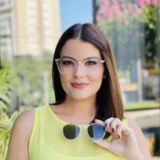 safine com br oculos 2 em 1 clip on redondo transparente taina