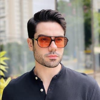 safine com br oculos de sol aviador masculino laranja john