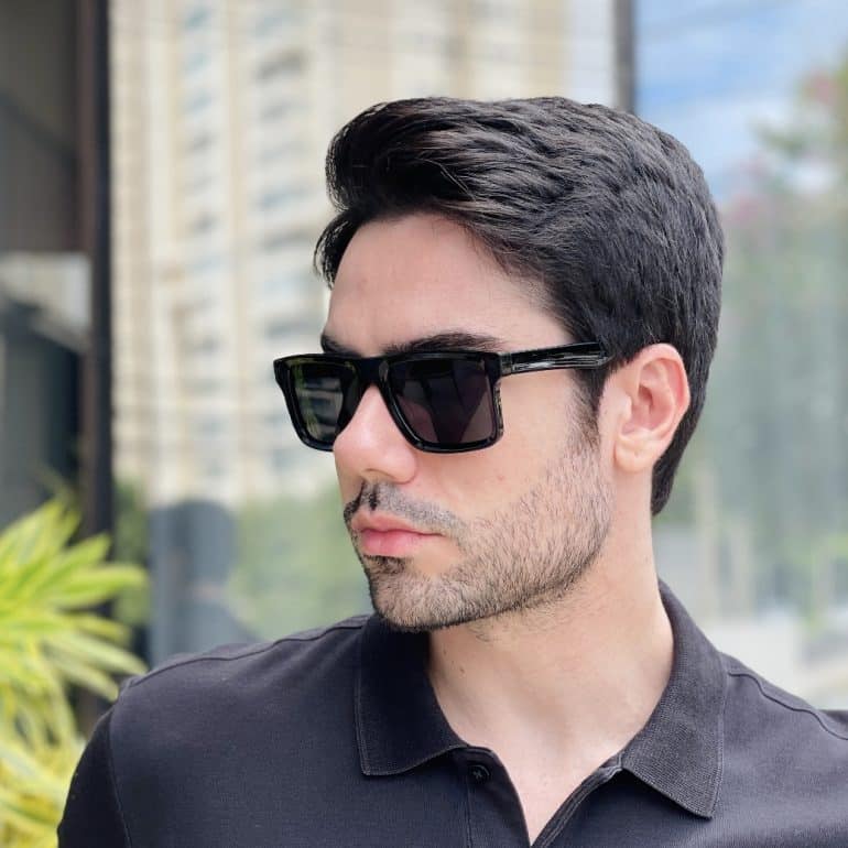 safine com br oculos de sol masculino quadrado preto benicio 4