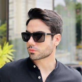 safine com br oculos de sol masculino quadrado preto e cinza benjamin 3