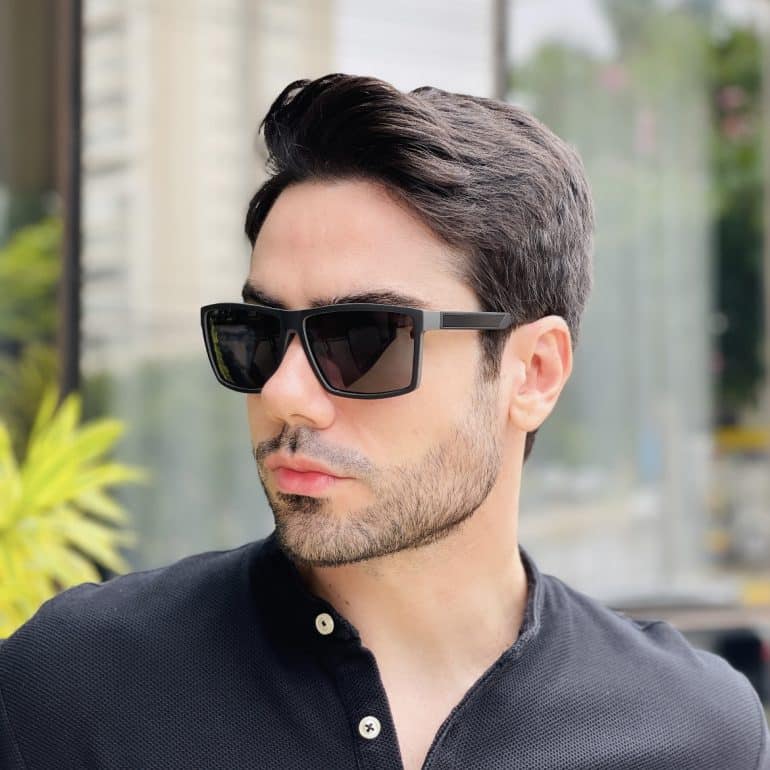 safine com br oculos de sol masculino quadrado preto e cinza benjamin 3