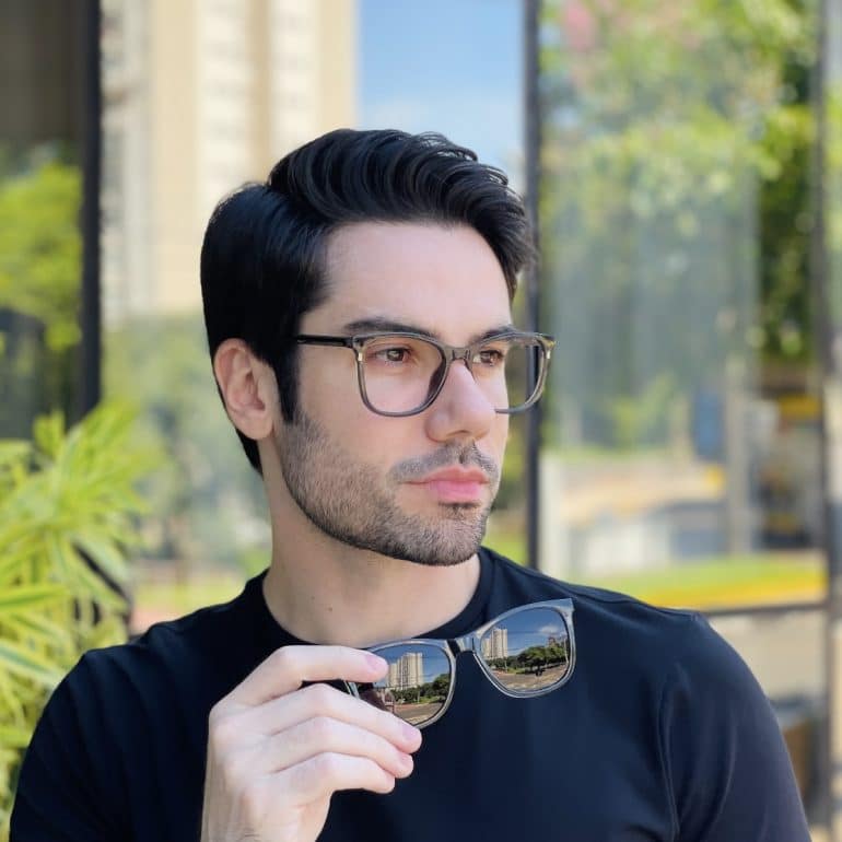 safine com br oculos 2 em 1 clip on masculino quadrado cinza mateus 1