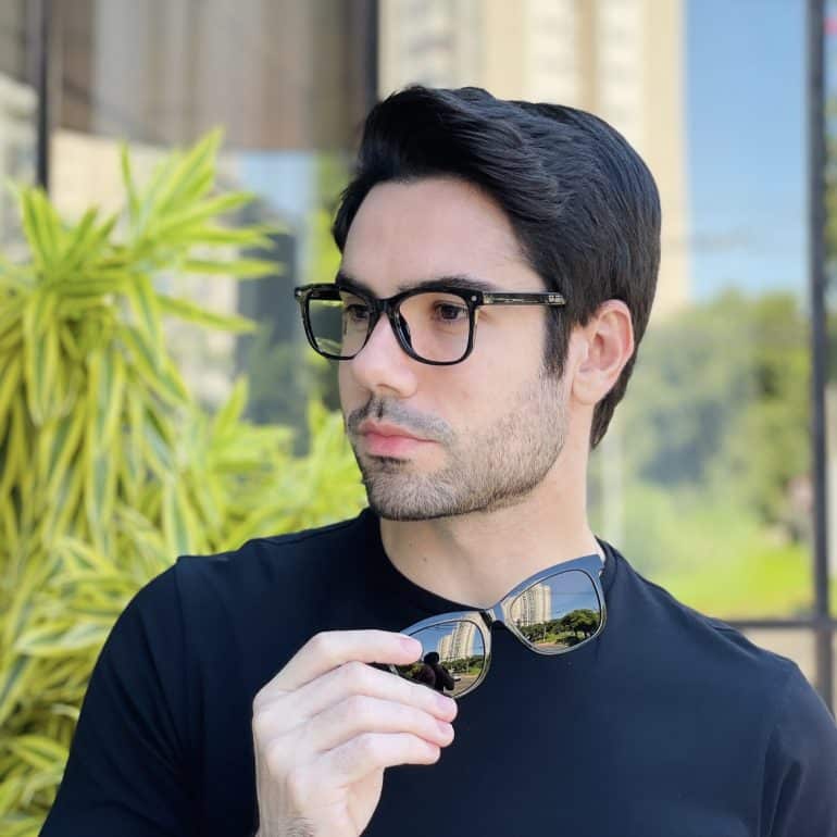 safine com br oculos 2 em 1 clip on masculino quadrado preto theo 1