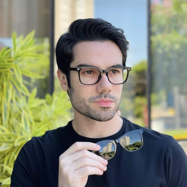 safine com br oculos 2 em 1 clip on masculino quadrado preto theo 2