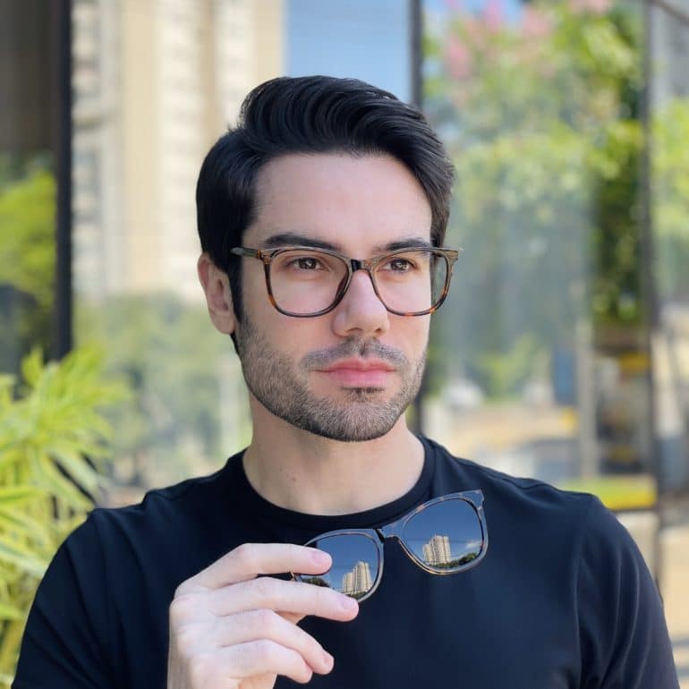 safine com br oculos 2 em 1 clip on masculino quadrado tartaruga mateus 1