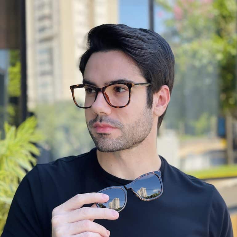 safine com br oculos 2 em 1 clip on masculino quadrado tartaruga mateus 2