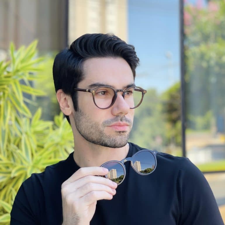 safine com br oculos 2 em 1 clip on masculino redondo marrom gabriel 1