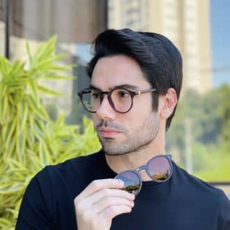 safine com br oculos 2 em 1 clip on masculino redondo marrom gabriel 2