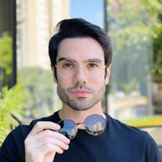 safine com br oculos 2 em 1 clip on masculino redondo rajado douglas