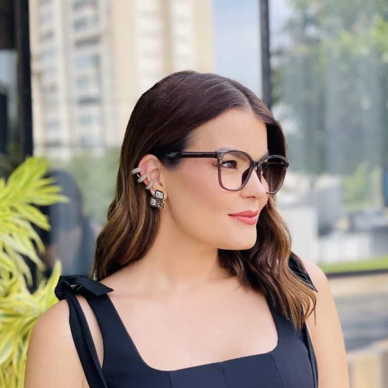 safine com br oculos feminino 2 em 1 clip on quadrado marrom tamara 2 0 5