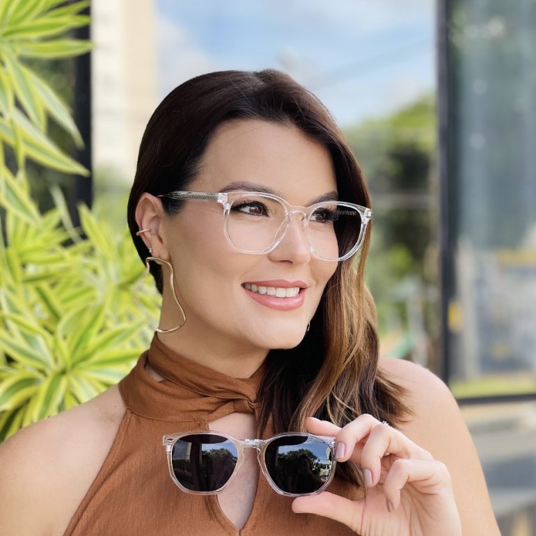 safine com br oculos 2 em 1 clip on hexagonal transparente dulce 2