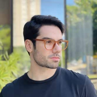 safine com br oculos 2 em 1 clip on masculino hexagonal marrom fosco juliano 4