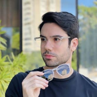 safine com br oculos 2 em 1 clip on masculino hexagonal transparente juliano 2 0 2