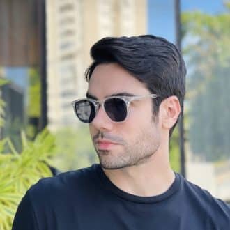 safine com br oculos 2 em 1 clip on masculino hexagonal transparente juliano 2 0 8