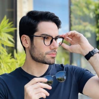 safine com br oculos 2 em 1 clip on masculino redondo cinza otto 1