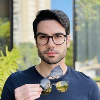 safine com br oculos 3 em 1 clip on masculino redondo preto rodrigo