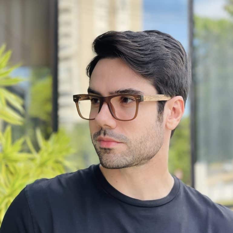 safine com br oculos de grau masculino quadrado marrom jorge 3