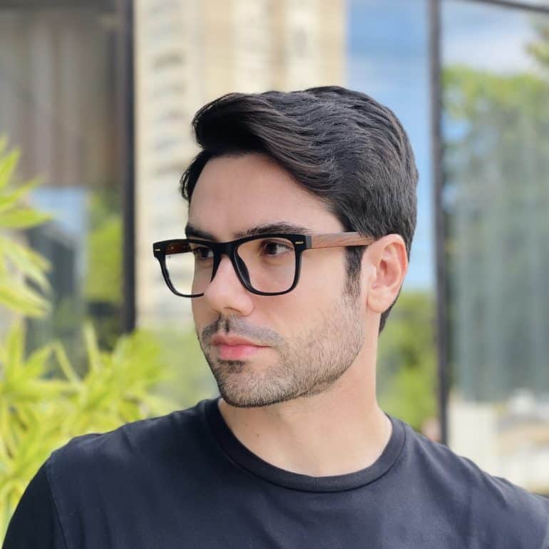 safine com br oculos de grau masculino quadrado preto jorge 2 0 3