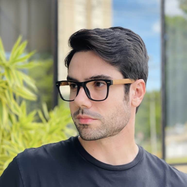 safine com br oculos de grau masculino quadrado preto jorge 3