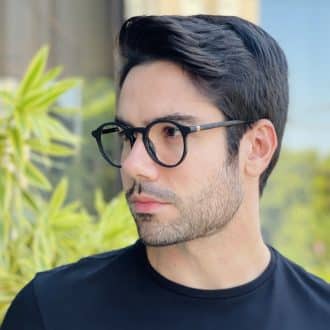 safine com br oculos de grau masculino redondo preto fosco mathias 1