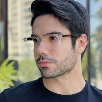 safine com br oculos de grau masculino redondo transparente thomas