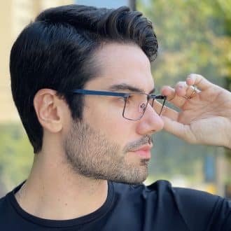 safine com br oculos de grau masculino retangular azul carlos