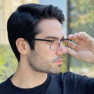 safine com br oculos de grau masculino retangular preto e marrom carlos 3