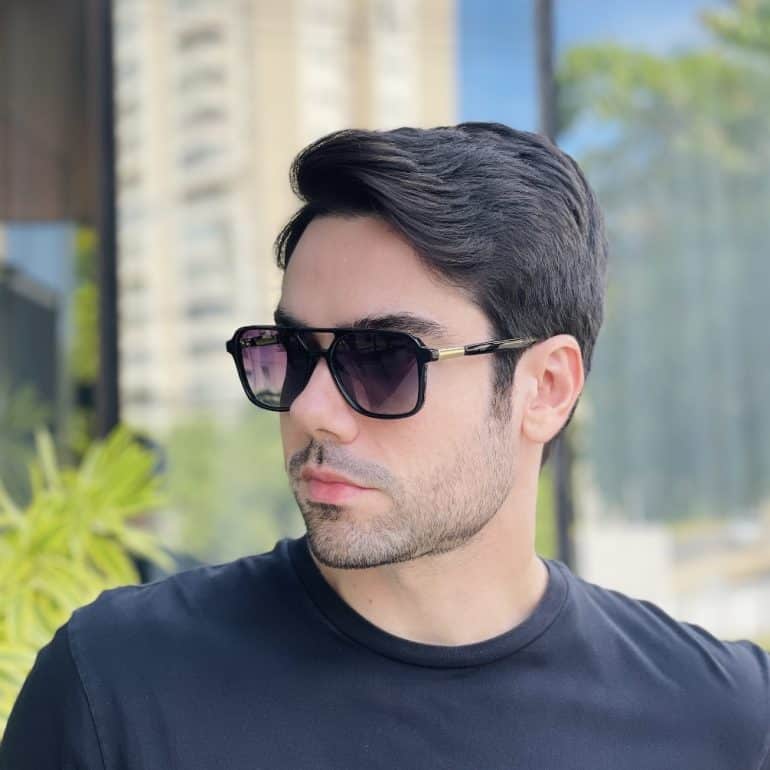 safine com br oculos de sol aviador masculino preto luan 3