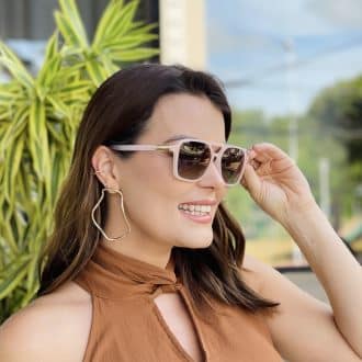 safine com br oculos de sol feminino aviador bege eloa 4