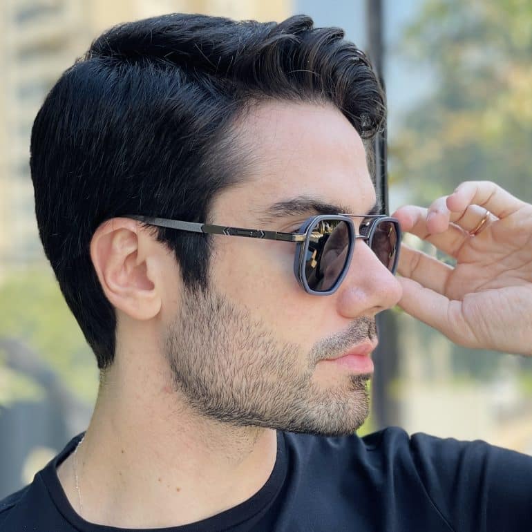 safine com br oculos de sol masculino aviador cinza vitor 2