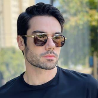 safine com br oculos de sol masculino aviador marrom vitor 1