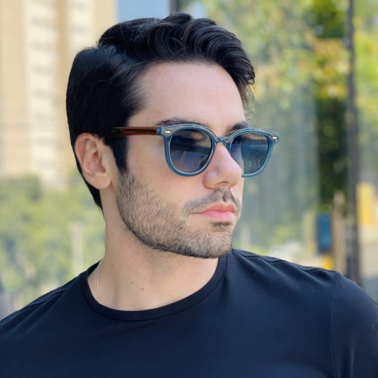 safine com br oculos de sol masculino redondo azul igor 3