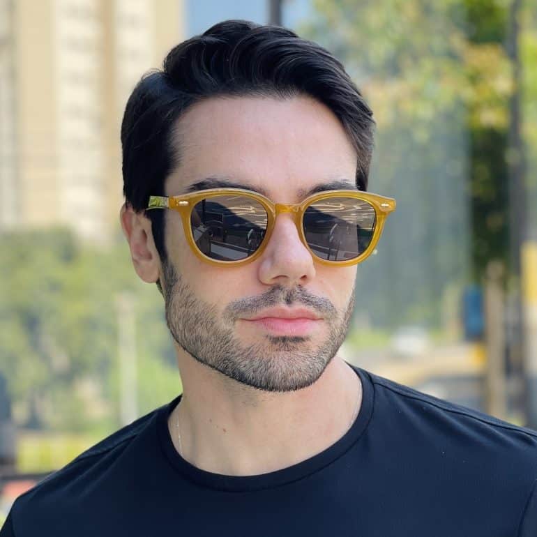 safine com br oculos de sol masculino redondo caramelo igor 3