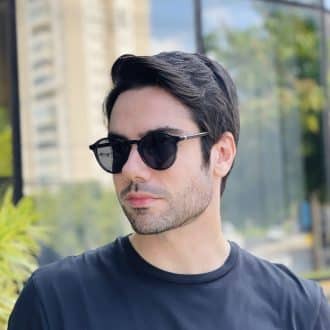 safine com br oculos de sol masculino redondo preto arthur 3